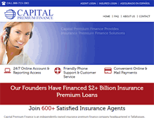 Tablet Screenshot of capitalpremiumfinance.com